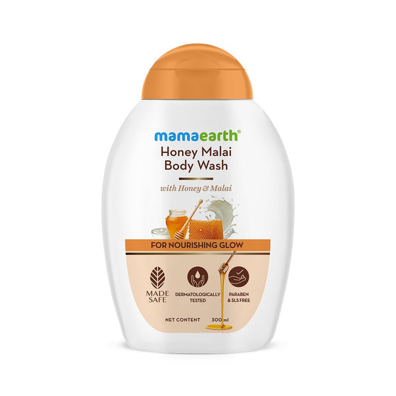 Honey Malai Body Wash with Honey & Malai for Nourishing Glow - 300 ml