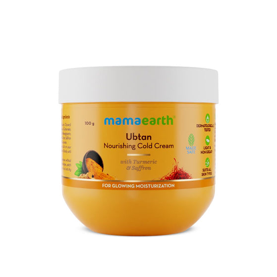 Ubtan Nourishing Cold Cream with Turmeric & Saffron for Glowing Moisturization – 100 g