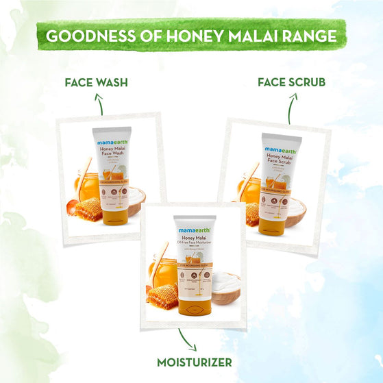 Honey Malai Face Scrub with Honey & Malai for Nourishing Glow - 100 g