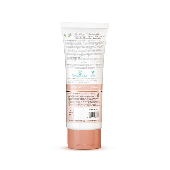 Mamaearth chia face wash tube back details