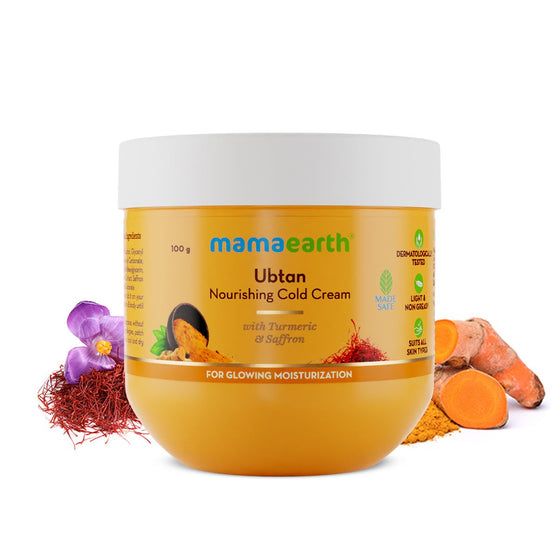 Ubtan Nourishing Cold Cream with Turmeric & Saffron for Glowing Moisturization – 100 g