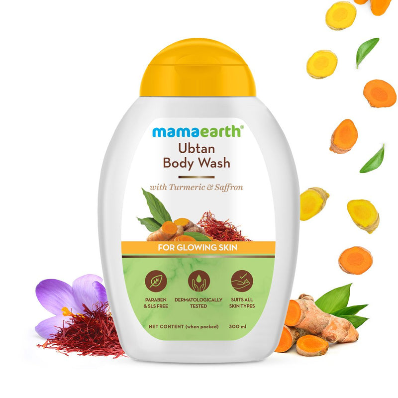 Ubtan Body Wash With Turmeric and Saffron for Glowing Skin - 300 ml