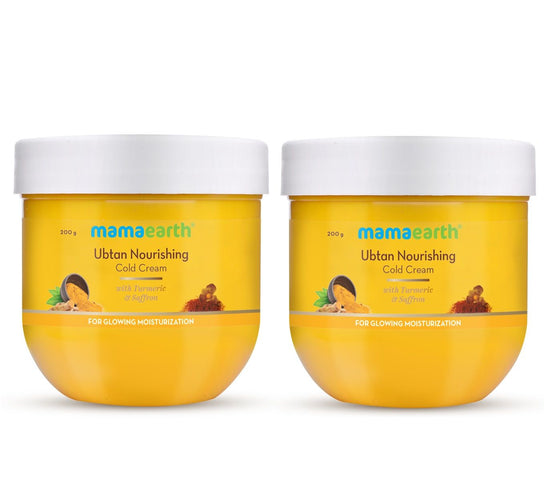 Ubtan Nourishing Cold Cream with Turmeric & Saffron for Glowing Moisturization – 200 g (Pack Of 2)