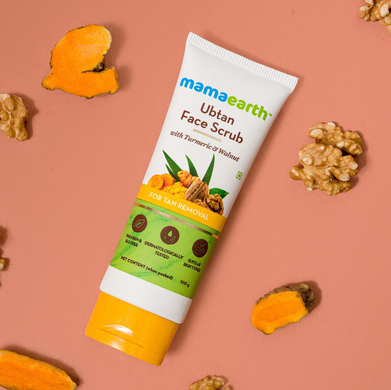 Ubtan Face Scrub with Turmeric and Walnut for Tan Removal - 100g