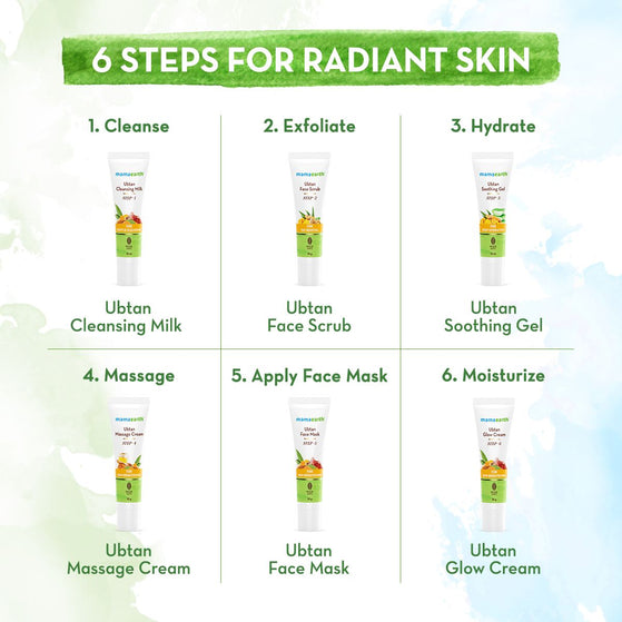 Ubtan Facial Kit with Turmeric & Saffron for Glowing Skin - 60 g