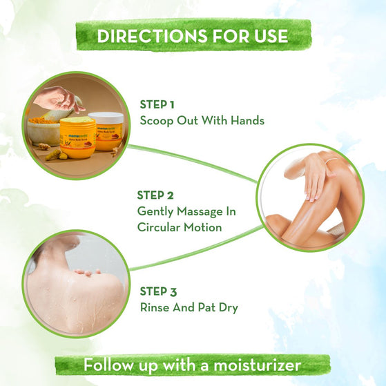 Ubtan Body Scrub with Turmeric and Saffron how to use