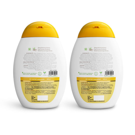 Ubtan Body Lotion with Turmeric & Kokum Butter for Glowing Skin (Pack of 2)– 200 ml