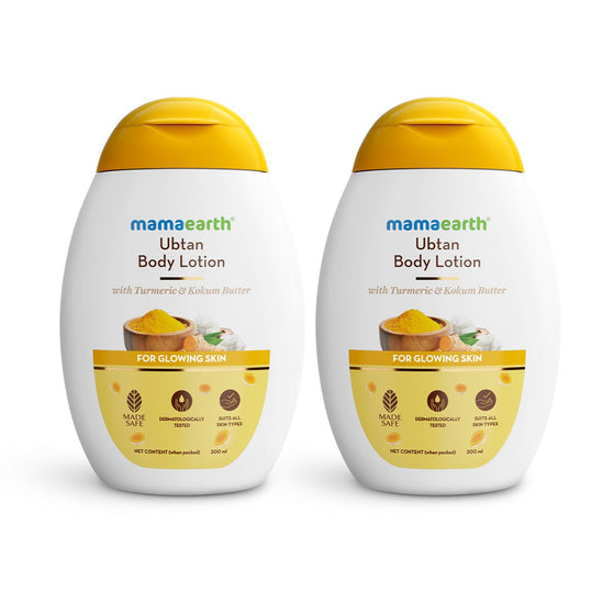 Ubtan Body Lotion with Turmeric & Kokum Butter for Glowing Skin (Pack of 2)– 200 ml