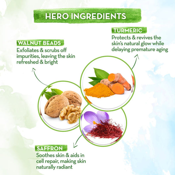 mamaearth ubtan scrub for tan removal hero ingredients