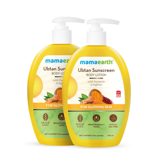 Ubtan Sunscreen Body Lotion SPF 30 300ml pack of 2