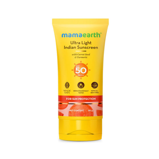 Ultra Light Indian Sunscreen SPF 50 tube side view