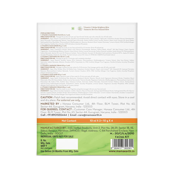 Vitamin C Facial Kit with Vitamin C & Turmeric for Skin Illumination - 60 g