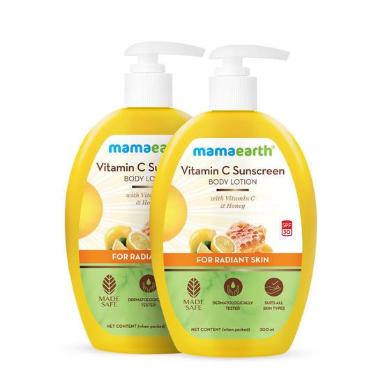 Sunscreen Body Lotion with SPF 30 - 300 ml | Vitamin C Pack of 2