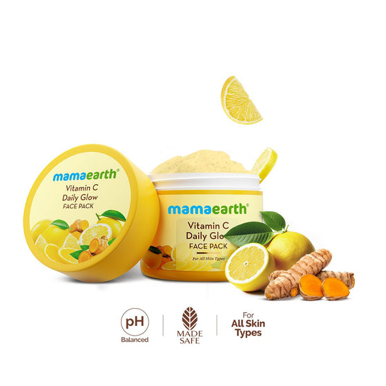 Vitamin C Daily Glow Face Pack with Vitamin C & Turmeric for Illuminating Skin - 100 g