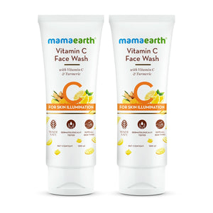 mamaearth vitamin c face wash for skin illumination pack of 2 