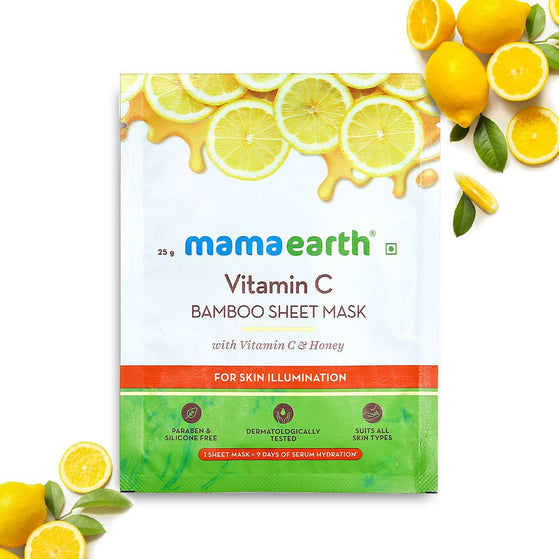 Mamaearth Vitamin C Bamboo Sheet Mask