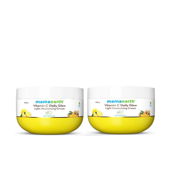 Vitamin C Daily Glow Light Moisturizer with Turmeric & Vitamin C for Skin Brightening - 200 g ( Pack of 2)