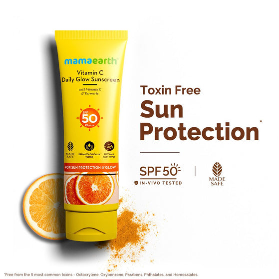Vitamin C Daily Glow Sunscreen SPF 50 toxin free sun protection