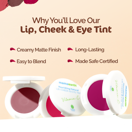 Nourishing Natural Lip Cheek & Eye Tint with Vitamin C & Cocoa - Coco Nude - 4 g