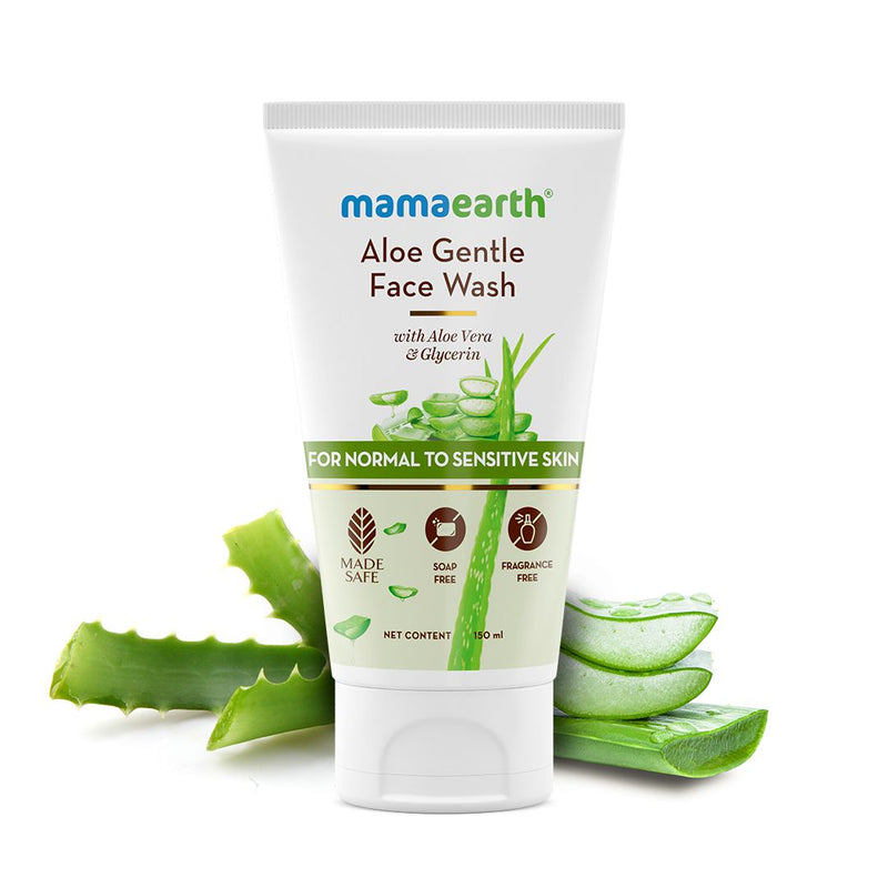 Aloe Gentle Face Wash with Aloe Vera & Glycerin for Normal to Sensitive Skin - 150 ml