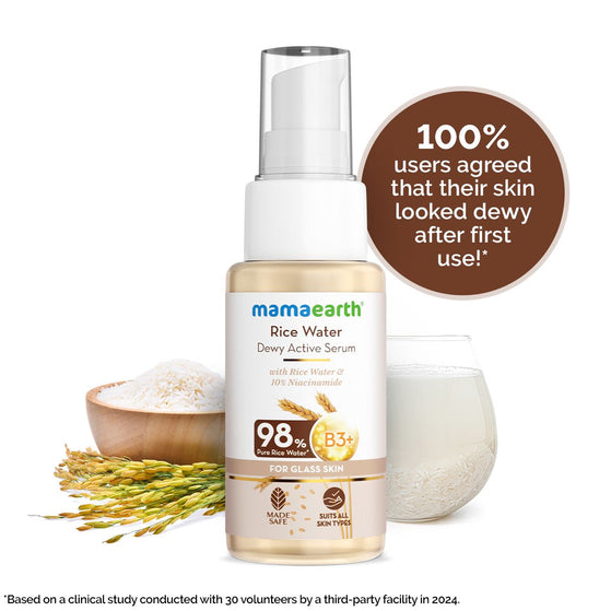 Rice Water Dewy Active Serum With Rice Water & 10% Niacinamide For Glass Skin - 50 ml